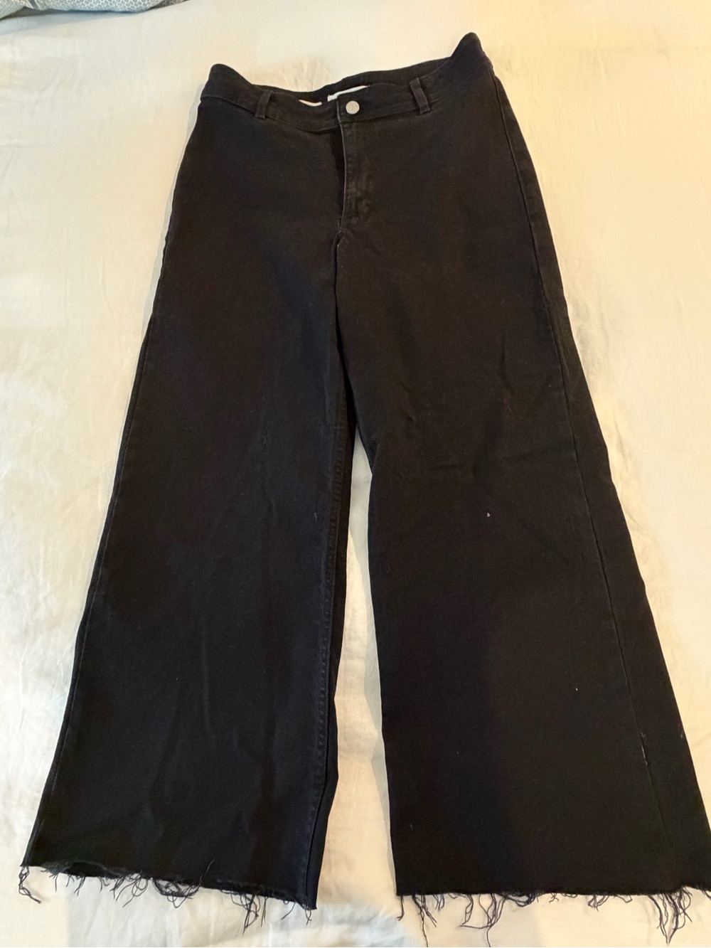 Wide Leg Black Women’s Jeans - High Waist